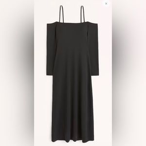Never worn Women’s Long-Sleeve Off-The-Shoulder Midi Dress from Abercrombie.
